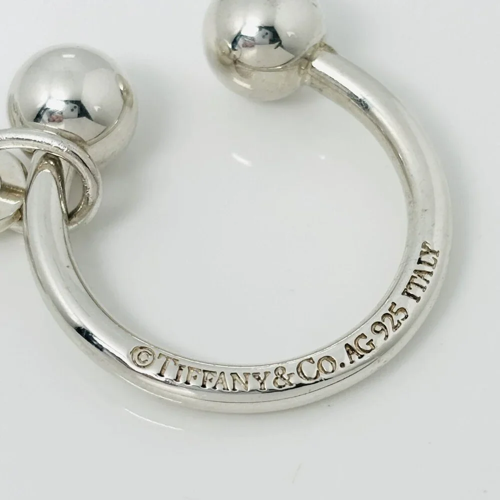 RARE Tiffany & Co Dollar Sign Key Ring Chain in Sterling Silver Currency Code